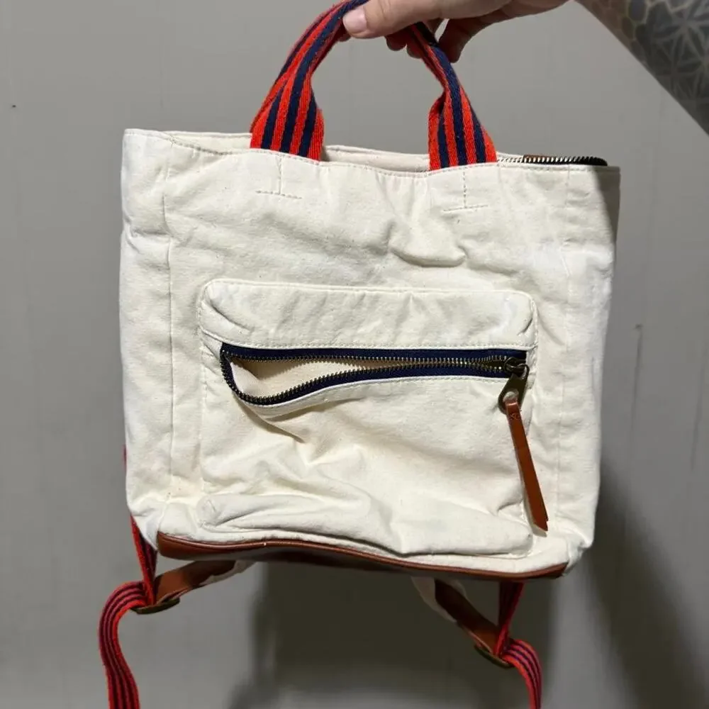 Universal thread white canvas backpack